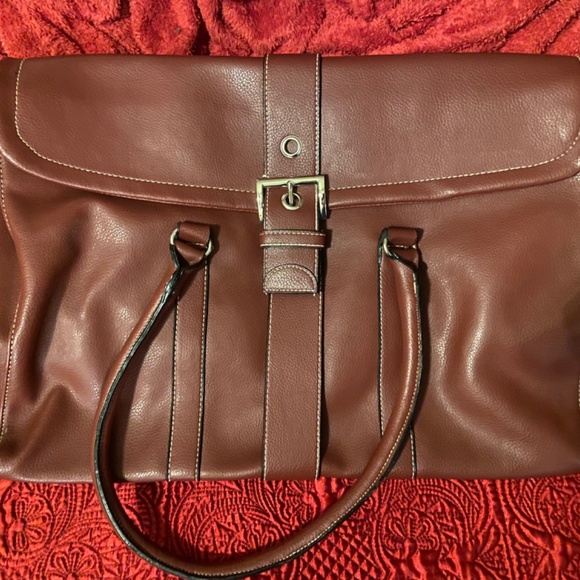 Non branded pleather shoulder bag brick red - Picture 10 of 16